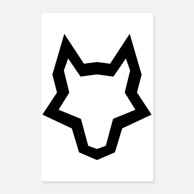 LOGO des Wolfes Poster 40x60 cm