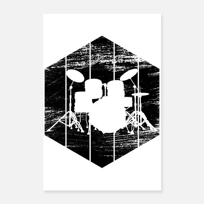 Drum Sketch Poster 16" x 24" (40x60 cm)