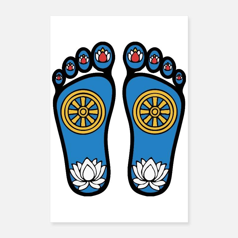 Füße des Buddha Poster 40x60 cm