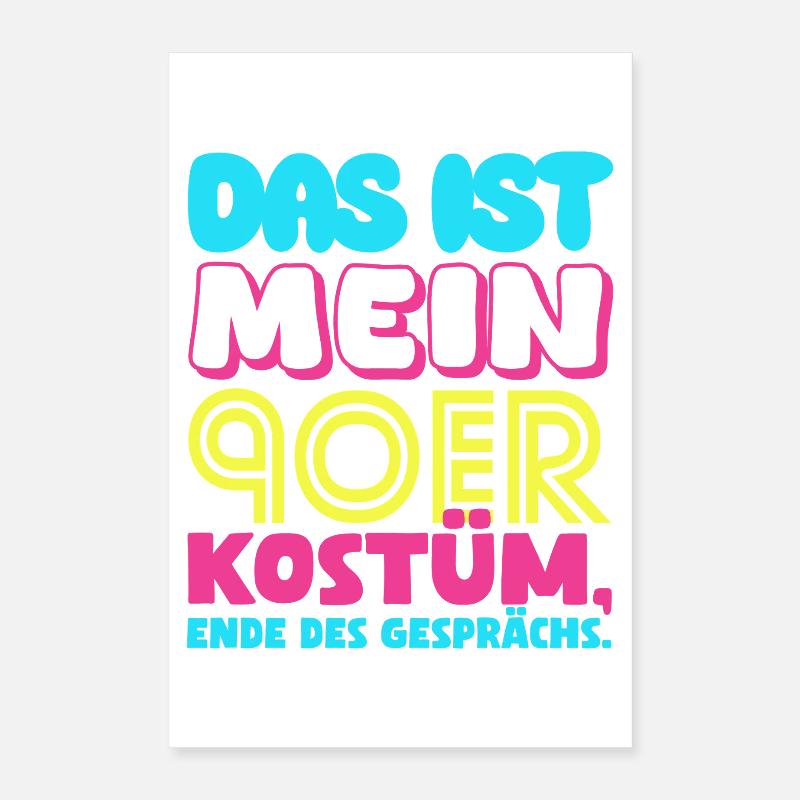 C’est mon carnaval costumé des années 90 Poster 40 x 60 cm