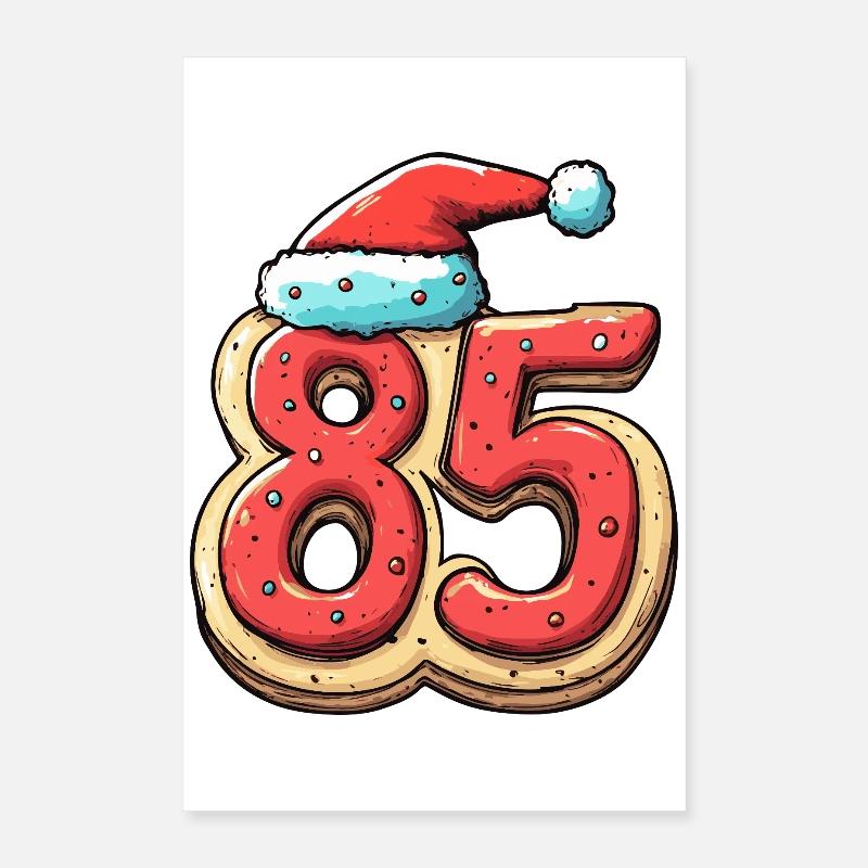 85 Numéro Biscuit Noël Poster 40 x 60 cm