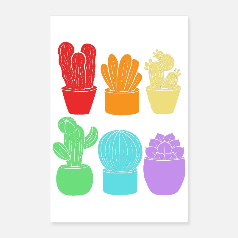 Cacti Plant Cactus Poster 16" x 24" (40x60 cm)