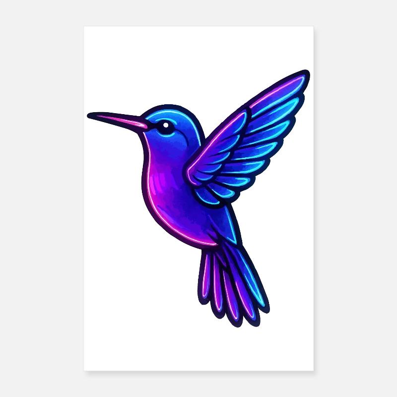 Colibri néon Poster 40 x 60 cm