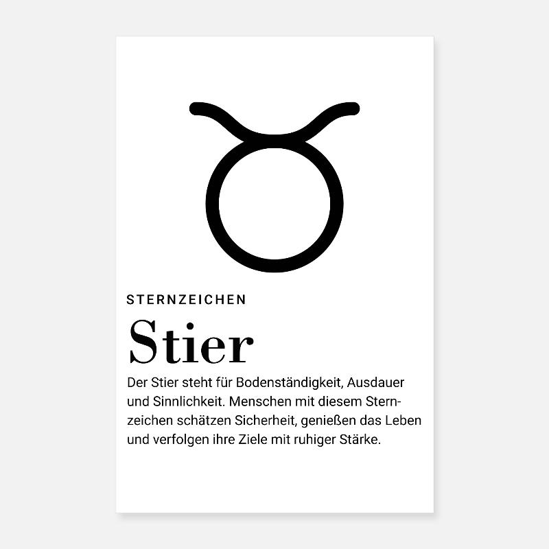 Zodiac sign Taurus Poster 16" x 24" (40x60 cm)