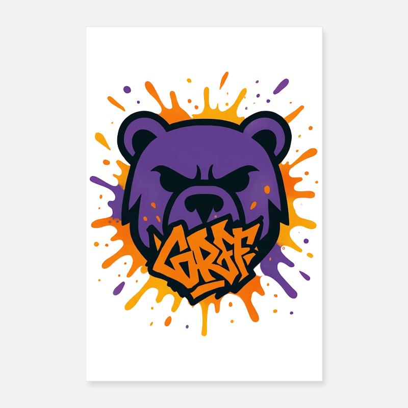 Ours mal léché Pop Art Poster 40 x 60 cm