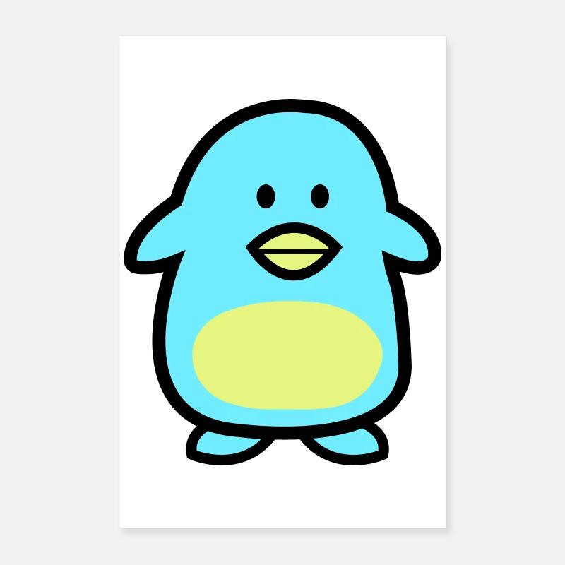 Pinguin-Comic Poster 40x60 cm