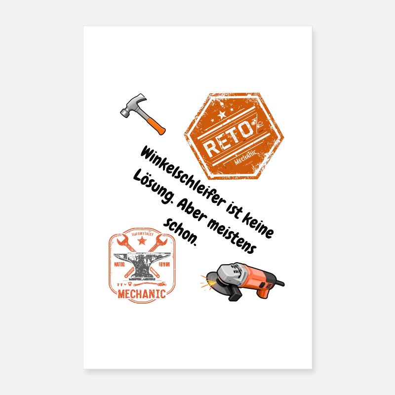 Schlosser Shirt: Passt nicht? Wird passend gemacht Poster 40x60 cm