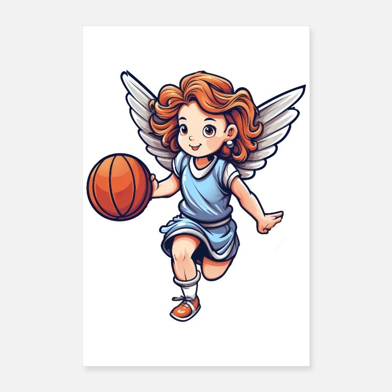 Basketball Engel Poster 40x60 cm