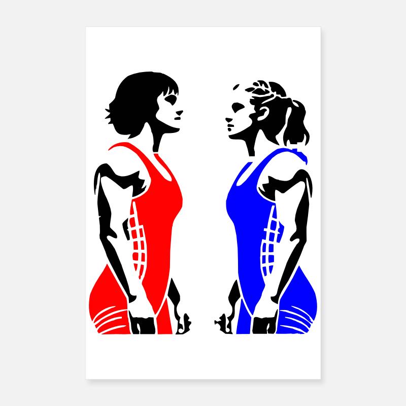 Frauen Ringen Poster 40x60 cm