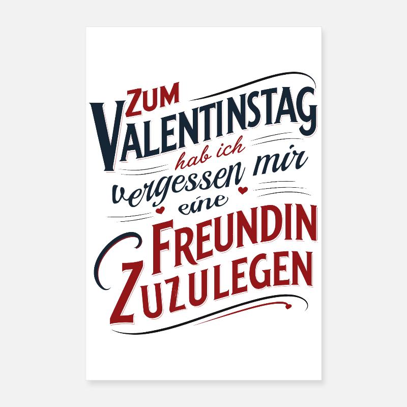 Valentine's Day No Girlfriend Poster 16" x 24" (40x60 cm)