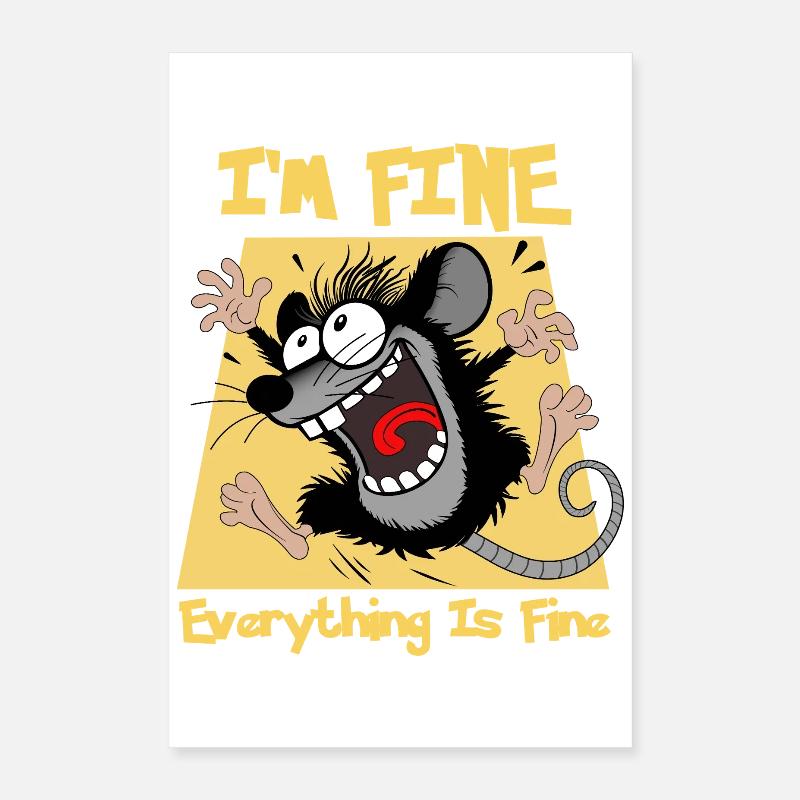 Souris trépidante Poster 40 x 60 cm