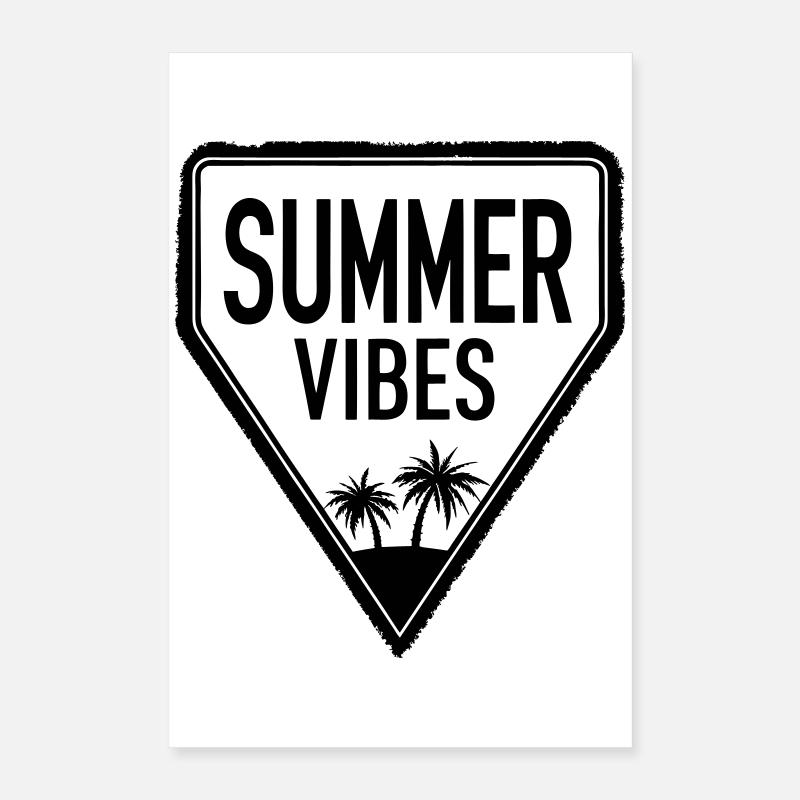 Design SUMMER VIBES avec lettrage cool Poster 40 x 60 cm