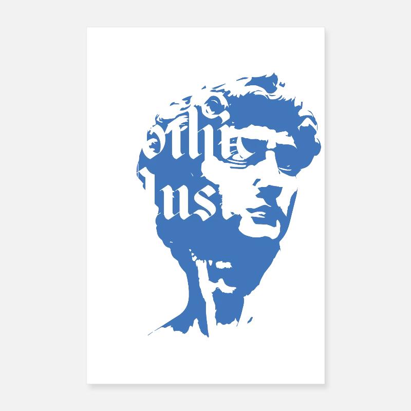 Portrait musical gothique abstrait Poster 40 x 60 cm