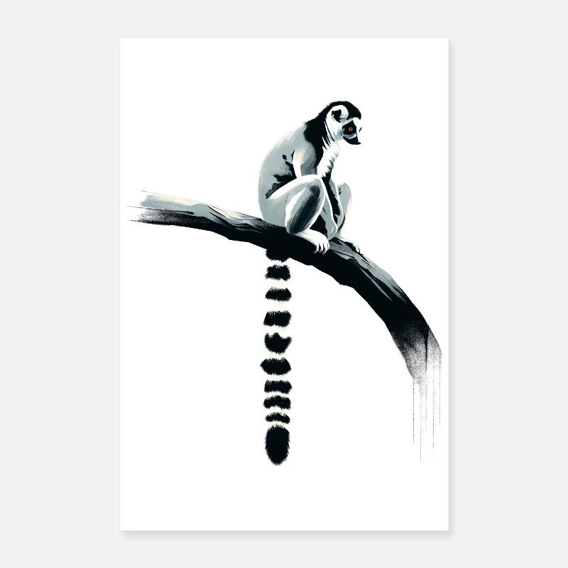 ring-tailed lemur Poster 16" x 24" (40x60 cm)