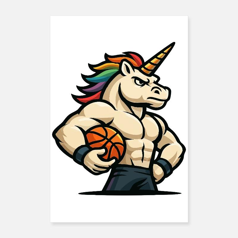 Regenbogen-Einhorn-Reifen Poster 40x60 cm