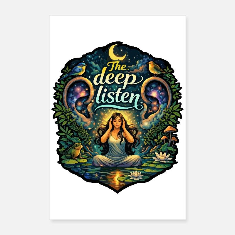 The Deep Listen Celestial Night Poster 16" x 24" (40x60 cm)
