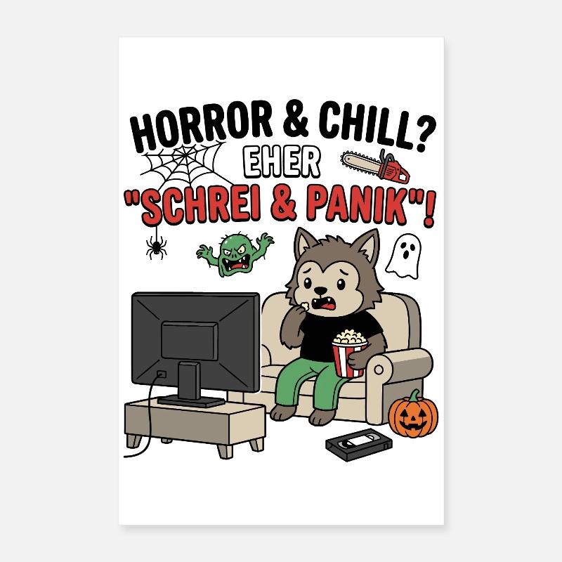 Scream and panic at Horror Chill Poster 16" x 24" (40x60 cm)