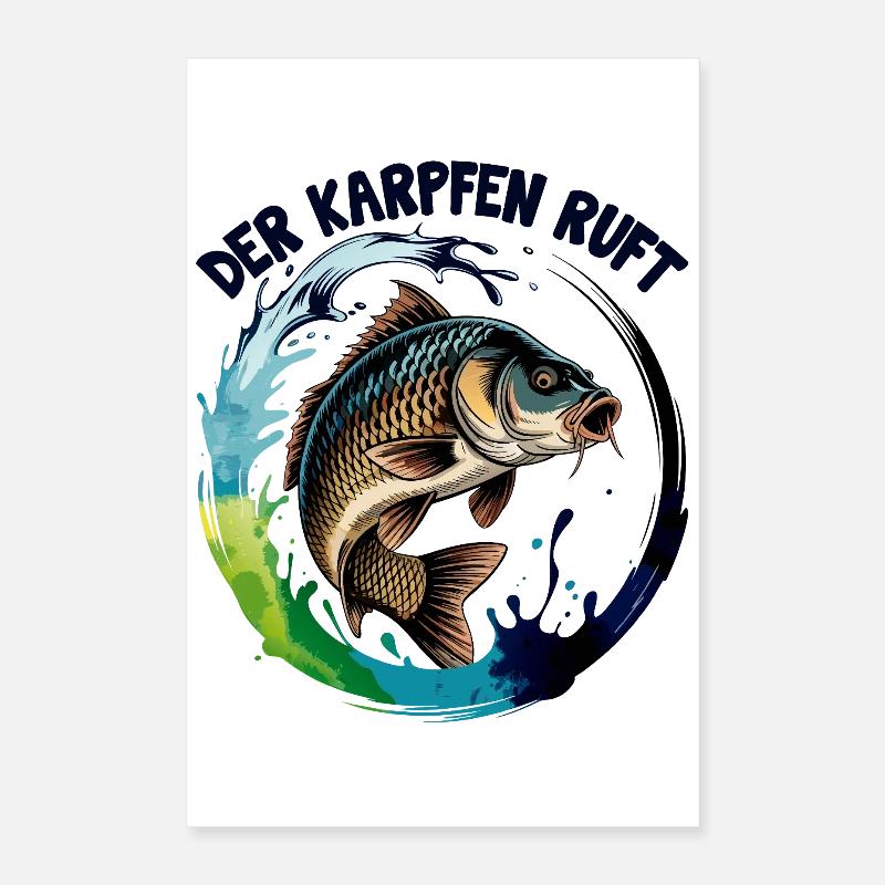 Der Karpfen ruft Poster 40x60 cm