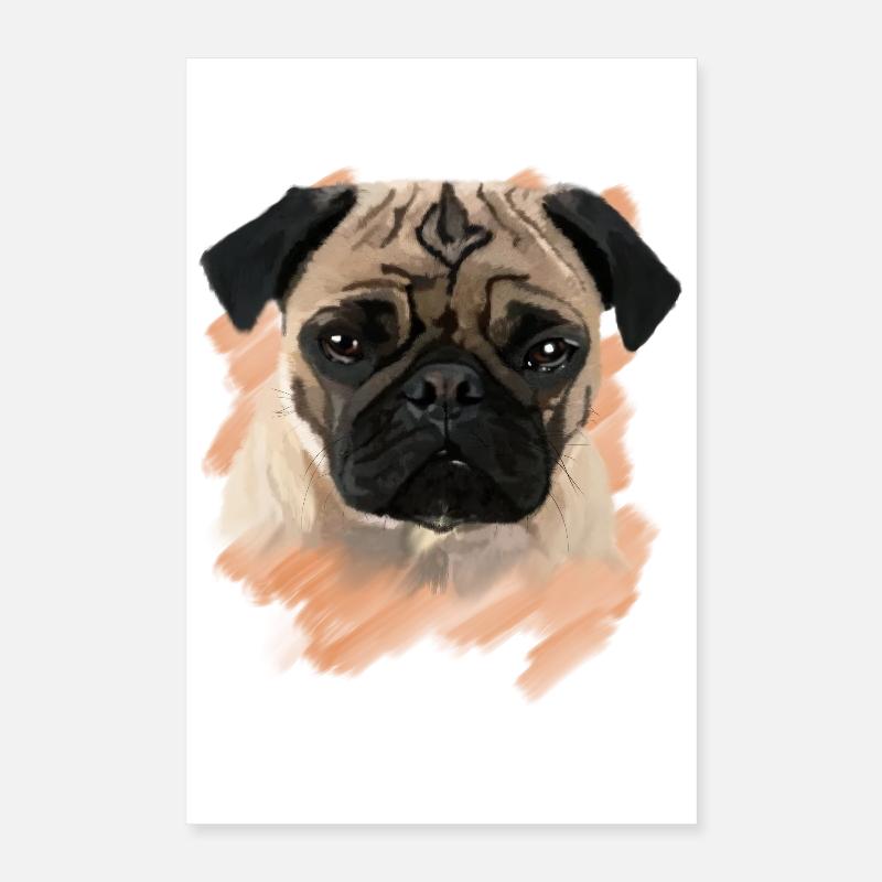 Mops Poster 40x60 cm