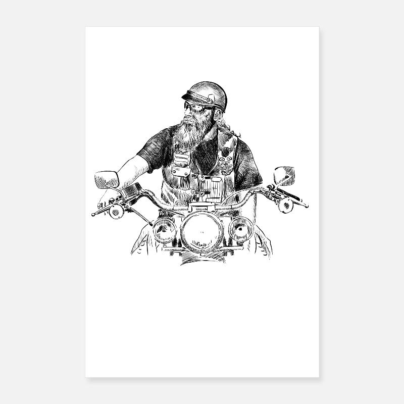 biker Poster 40 x 60 cm