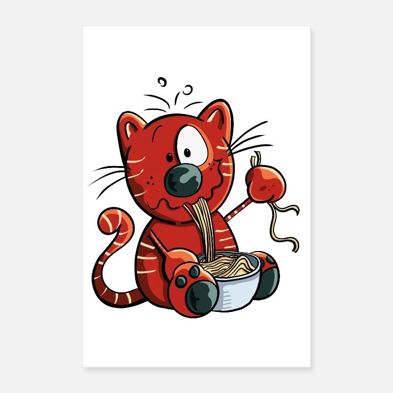 Mignon chat comique Poster 40 x 60 cm