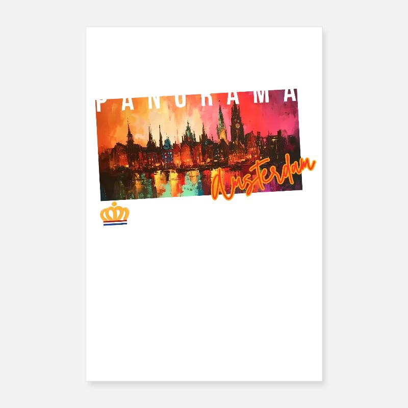 Panorama Amsterdam Palette Poster 40 x 60 cm