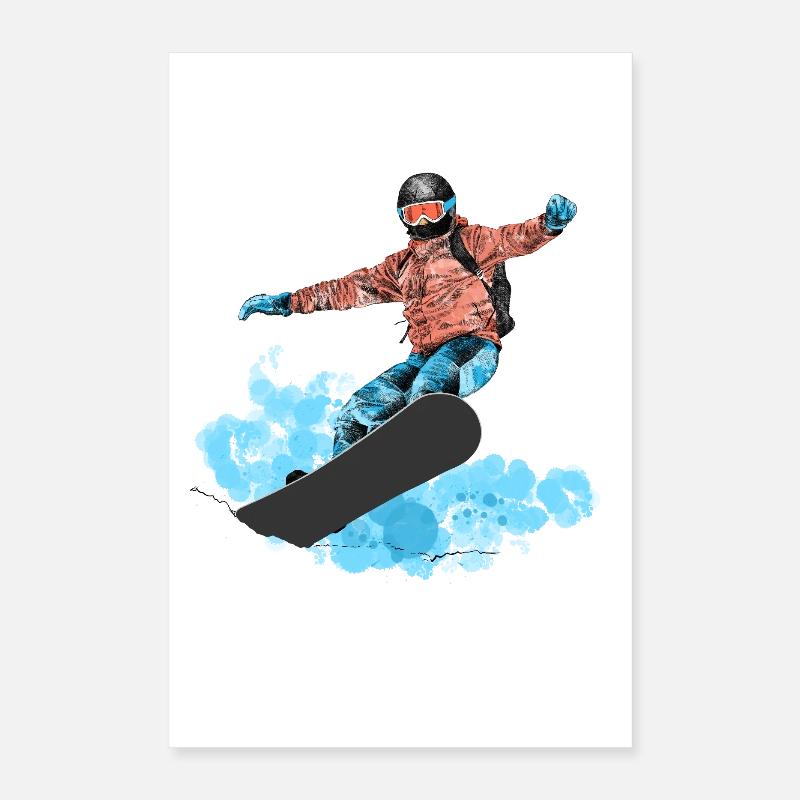 Planche à neige Poster 40 x 60 cm