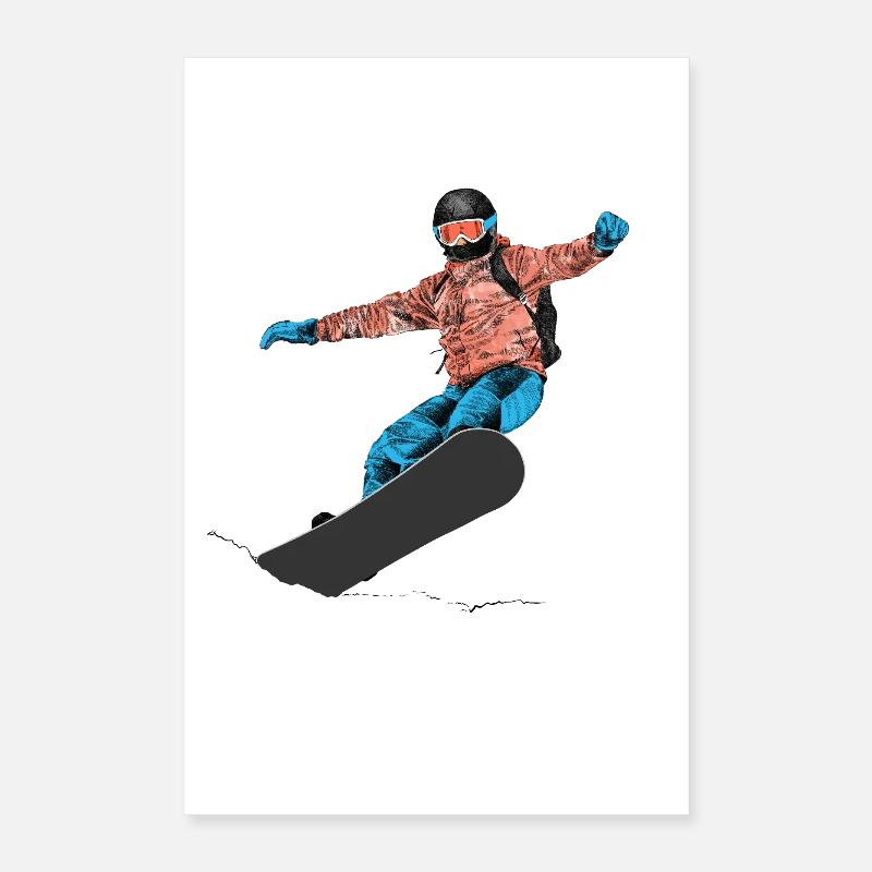 Planche à neige Poster 40 x 60 cm