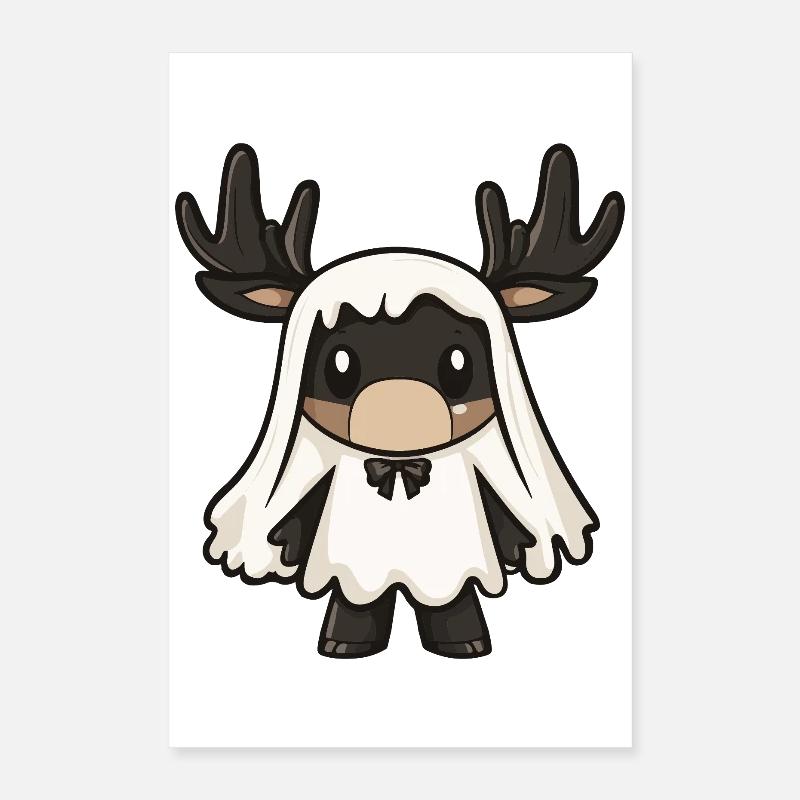 Elch Halloween Geist Poster 40x60 cm