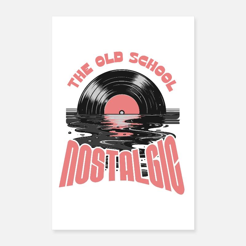 Old School Nostalgik Vinyl-Design Poster 40x60 cm