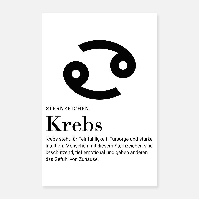 Sternzeichen Krebs Poster 40x60 cm
