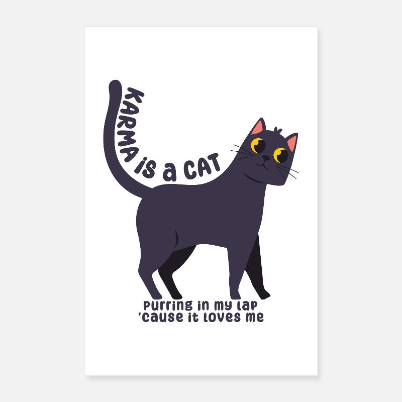 Le karma est un chat Poster 40 x 60 cm