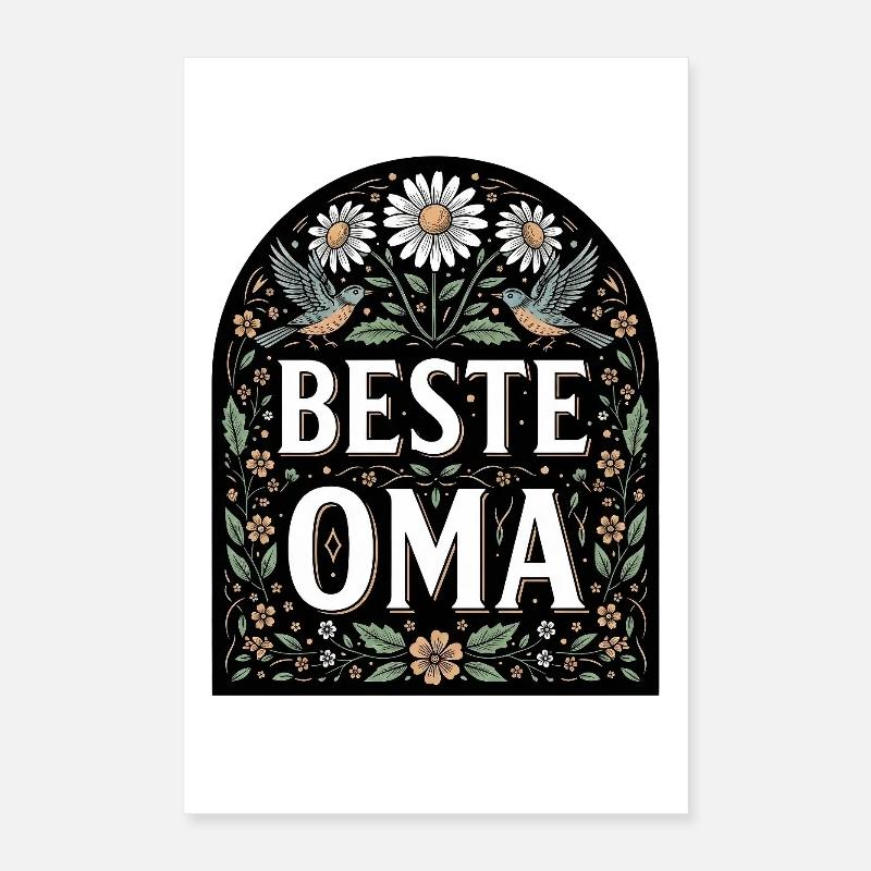 Beste Oma Geschenk für die liebste Großmutter Poster 40x60 cm