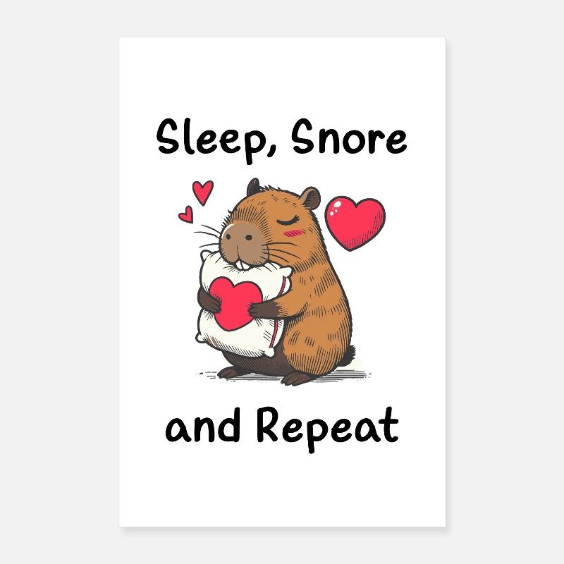 Capybara Herzliebe Poster 40x60 cm