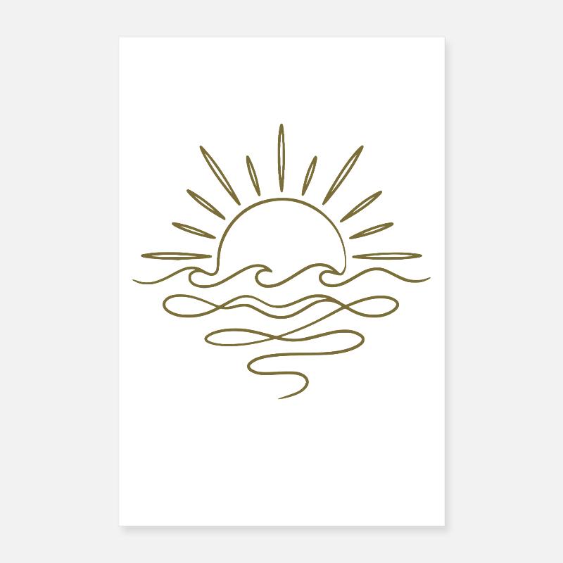 Boho sun and sea Poster 16" x 24" (40x60 cm)