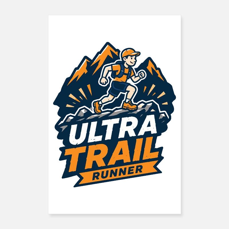 Coureur d’ultra-trail Poster 40 x 60 cm