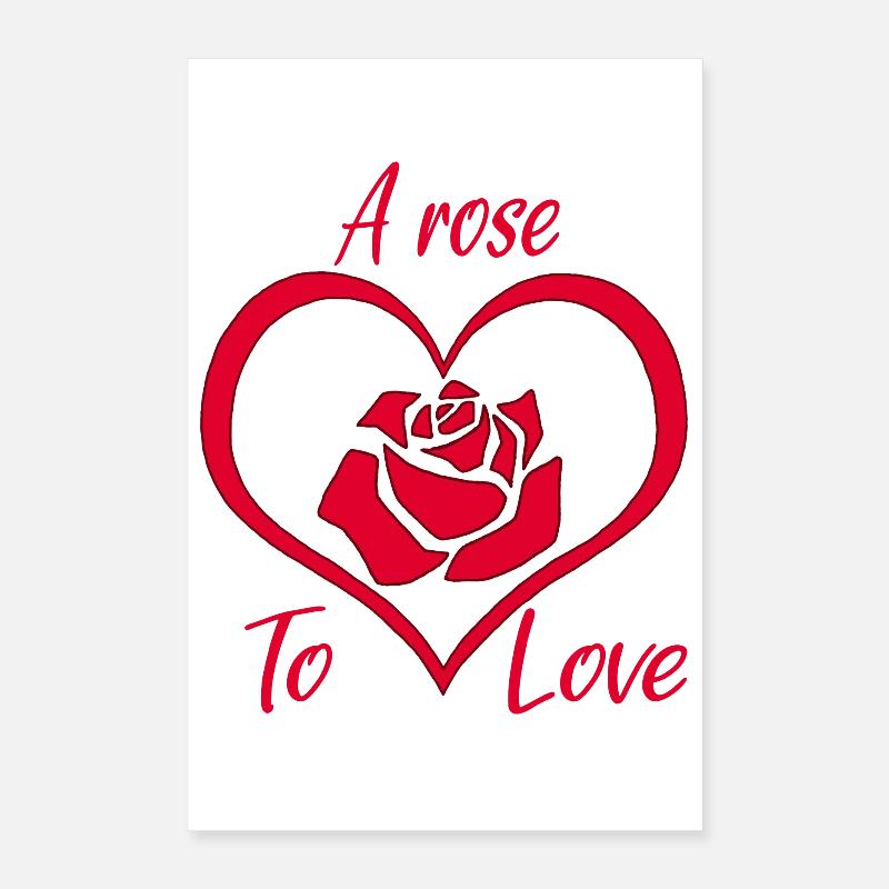 Une rose pour aimer Poster 40 x 60 cm