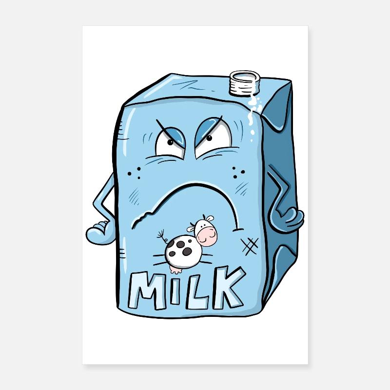 Saure Milch I Milchkarton Poster 40x60 cm