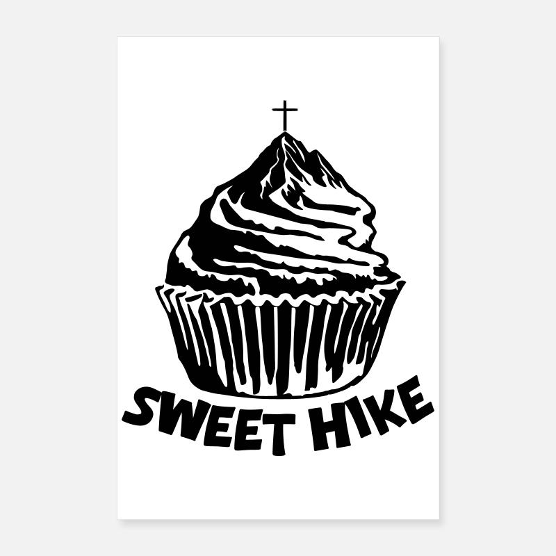 Süße Wanderung [Schwarz] Poster 40x60 cm