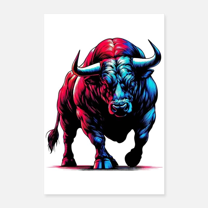 Bull Poster 16" x 24" (40x60 cm)