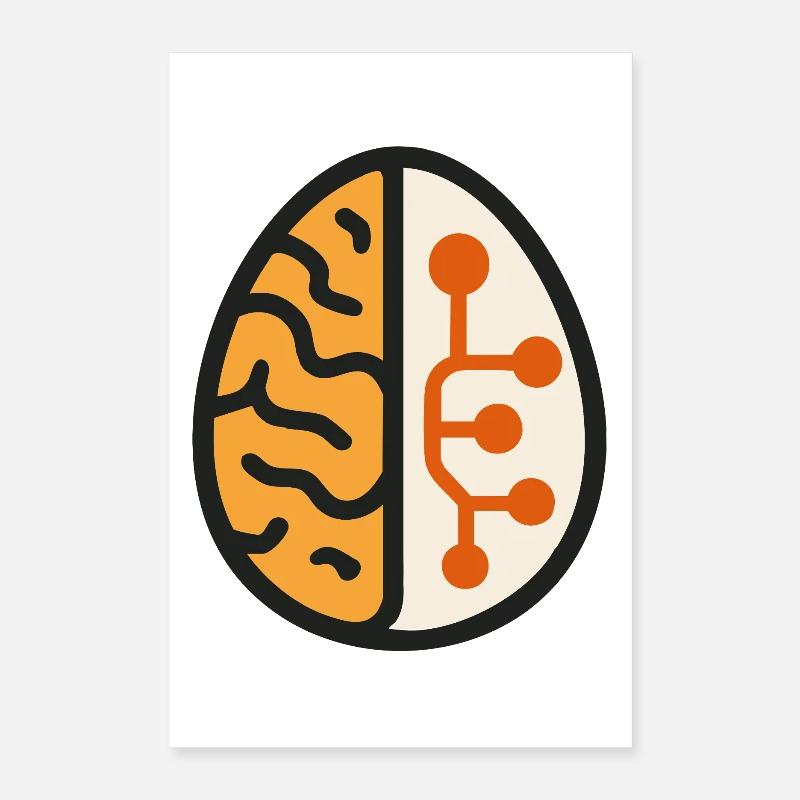 ai humor meme gene artificial intelligence Poster 16" x 24" (40x60 cm)