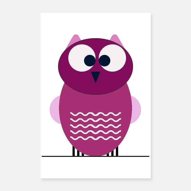 Purpur Wald-Eule Poster 40x60 cm