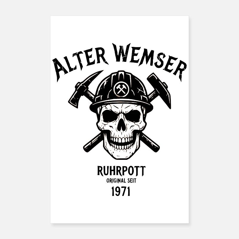 Cadeau d’anniversaire 1971 pour de vrais gars de Ruhrpott Poster 40 x 60 cm