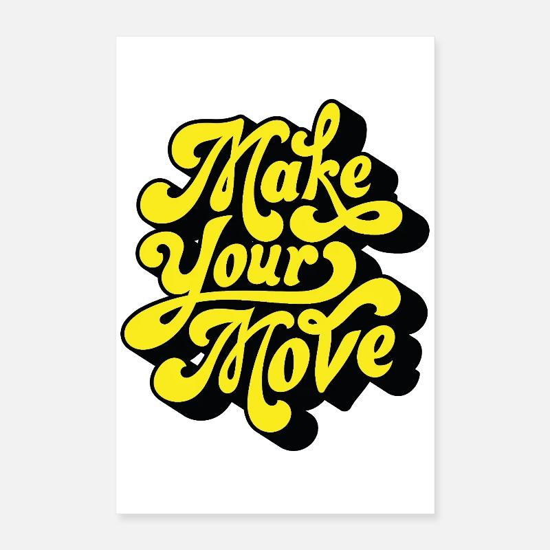 Faites votre action – Neon Script Poster 40 x 60 cm