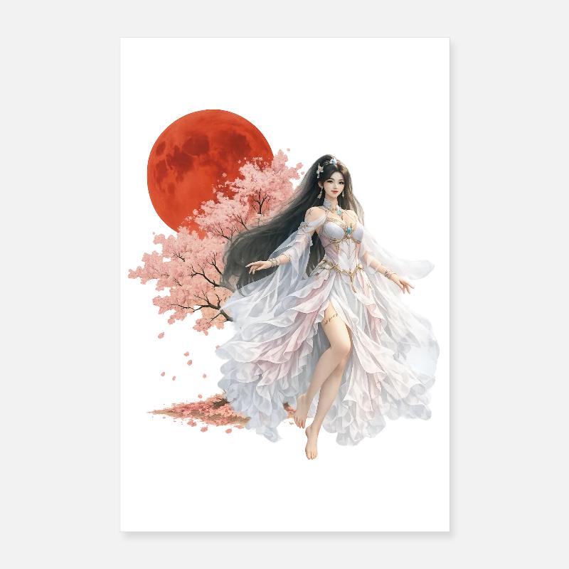 Moonlit Blossom Enchantress Poster 16" x 24" (40x60 cm)