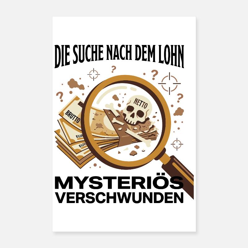 La recherche du salaire Poster 40 x 60 cm