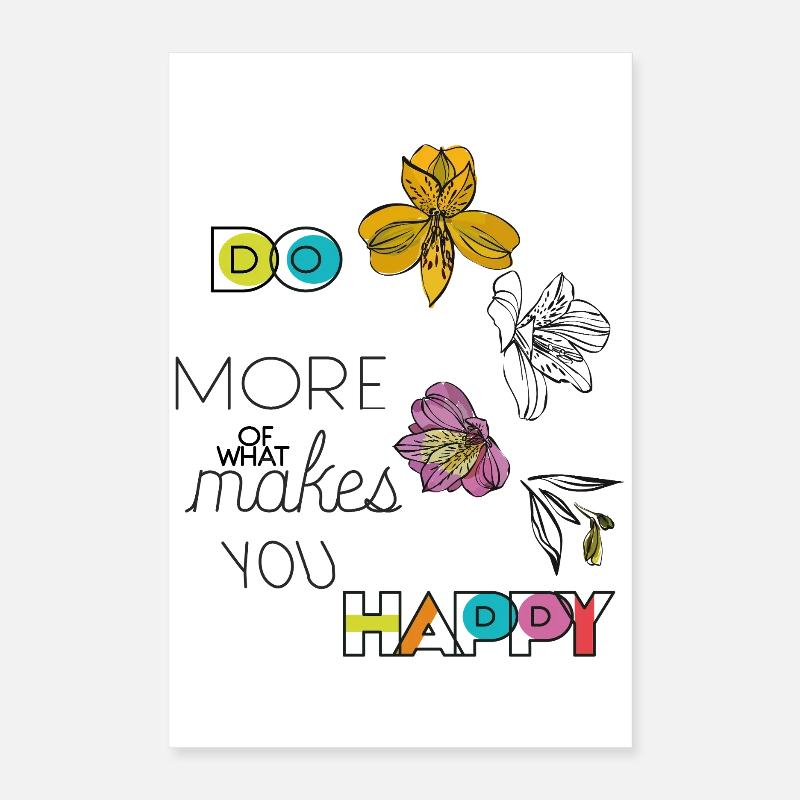 Sois heureux Poster 40 x 60 cm