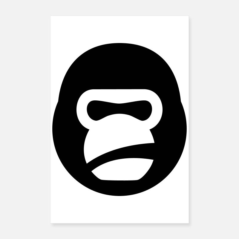Gorilla Kettlebell – Gym Beast Logo Poster 16" x 24" (40x60 cm)