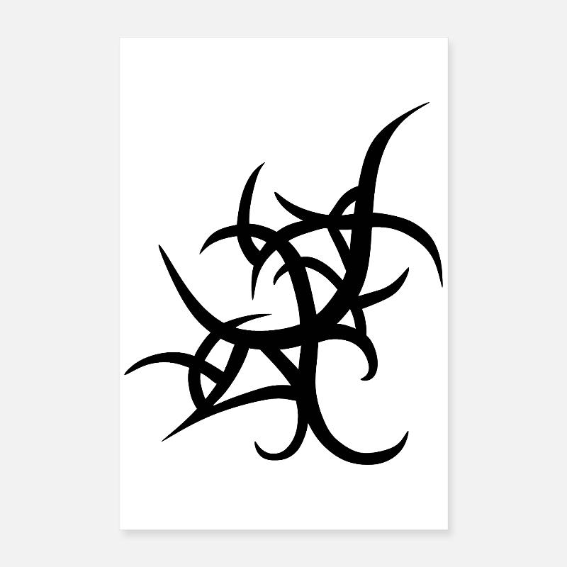 Stammes-Tattoo-Design Poster 40x60 cm