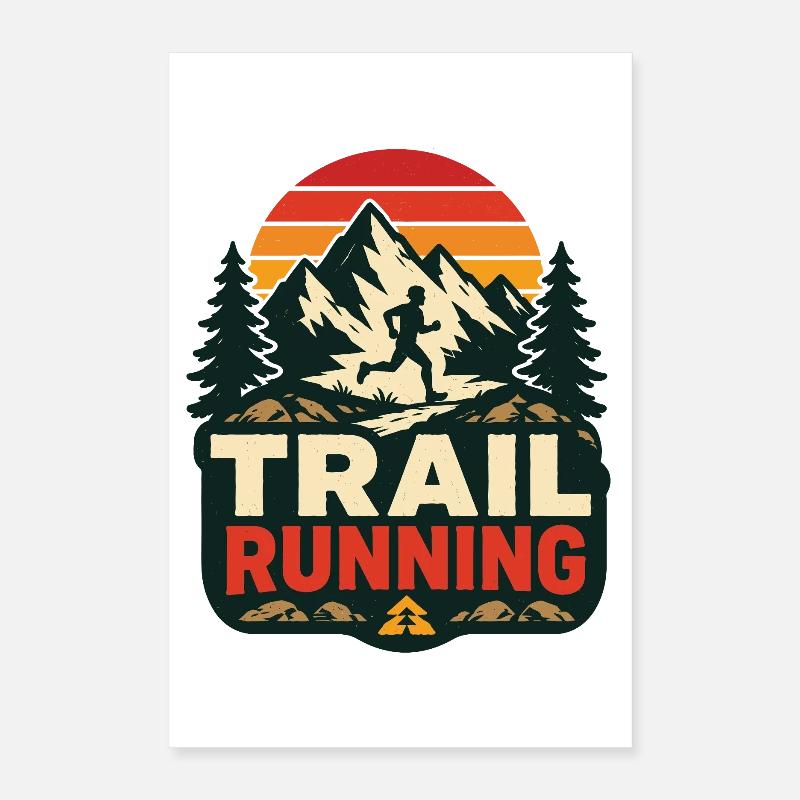 Course sur sentier Poster 40 x 60 cm